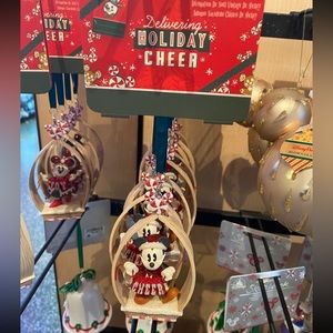 Disney Parks Mickey Mouse Christmas Holiday Cheer Ornament NWT